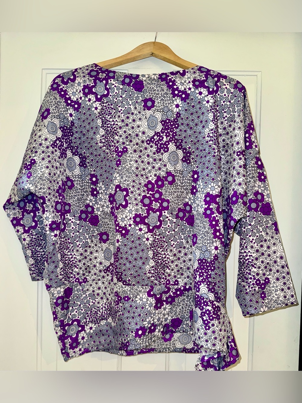 Vintage Mod Purple Floral Women's Top